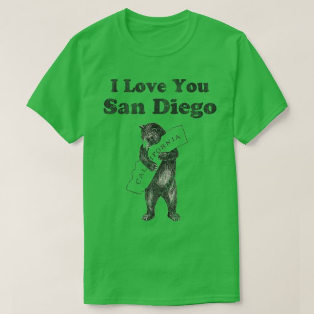 I Kärlek You San Diego Kalifornien T Shirt (Design framsida)