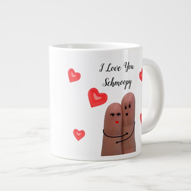 I Kärlek You Schmoopy Valentines Jumbo Mugg (Framsida höger)