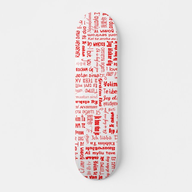 I Kärlek You Skateboard Bräda 21,5 Cm (Framsida)