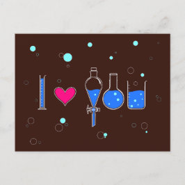 "I kärlek you", skriven med glassware-vykort Vykort