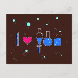 "I kärlek you", skriven med glassware-vykort Vykort