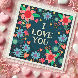 I Kärlek You Söt Blommigt Hearts Inspirief Card