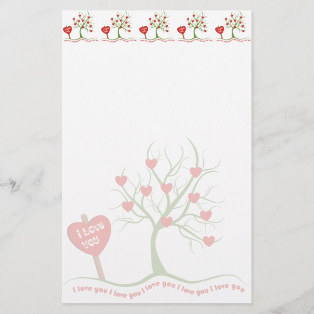 I Kärlek You Stationery Brevpapper (Framsida)