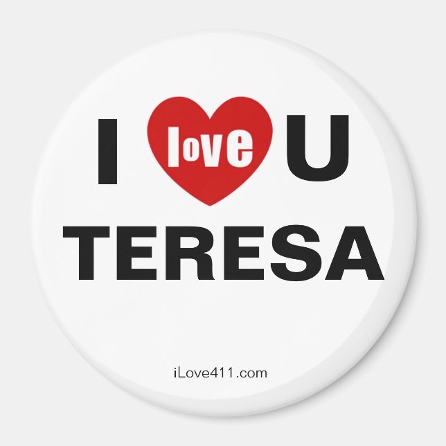 I Kärlek You Teresa Magnet (Framsidan)