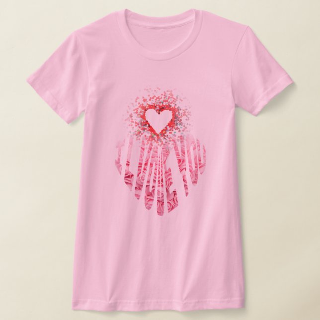 "I Kärlek you" Trái Tim Hoa Hong ng - Thiatur t Ké T Shirt (Laydown)