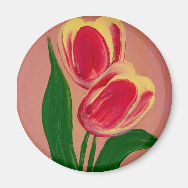 I Kärlek You Tulip Mycket Magnet (Framsidan)