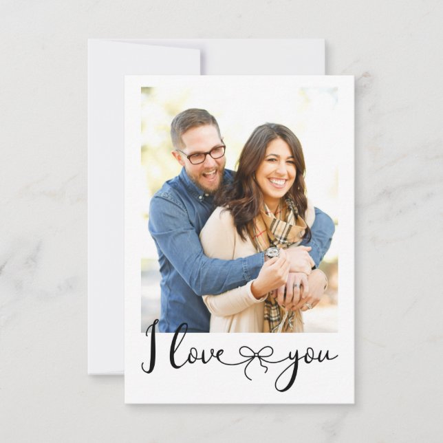 I Kärlek You Typography and Photo Template Tack Kort (Framsida)