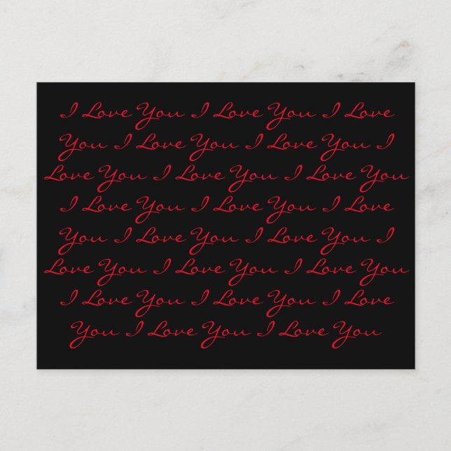 "I Kärlek You" ...Upprepat vykort (Framsida)