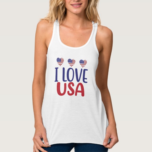 I Kärlek You USA-65789 Linne Med Racerback (Framsida)
