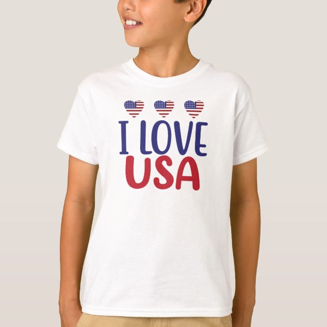 I Kärlek You USA-65789 T Shirt (Framsida)