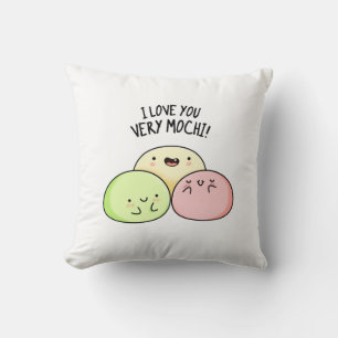 I Kärlek You Väldigt Mochi Funny Food Pun Kudde