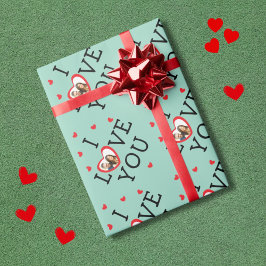 "I kärlek you" Valentine anpassningsbar-foto Wrapp Presentpapper