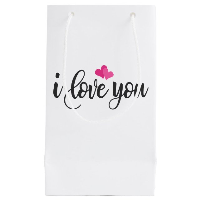 I Kärlek You Valentine Calligraphy | Gift Bag (Framsidan)
