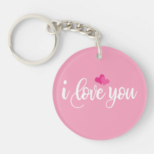 I Kärlek You Valentine Calligraphy Nyckelkedja