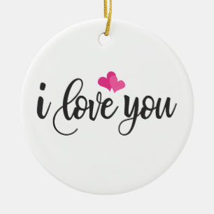 I Kärlek You Valentine Calligraphy Ornament