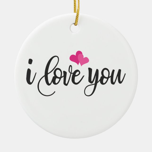 I Kärlek You Valentine Calligraphy | Ornament (Framsidan)