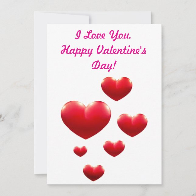 I Kärlek You Valentine Day Card Julkort (Framsida)