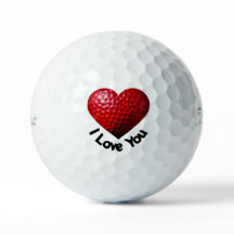 I Kärlek You Valentine Day Golf Bollar