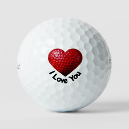 I Kärlek You Valentine Day Golf Bollar