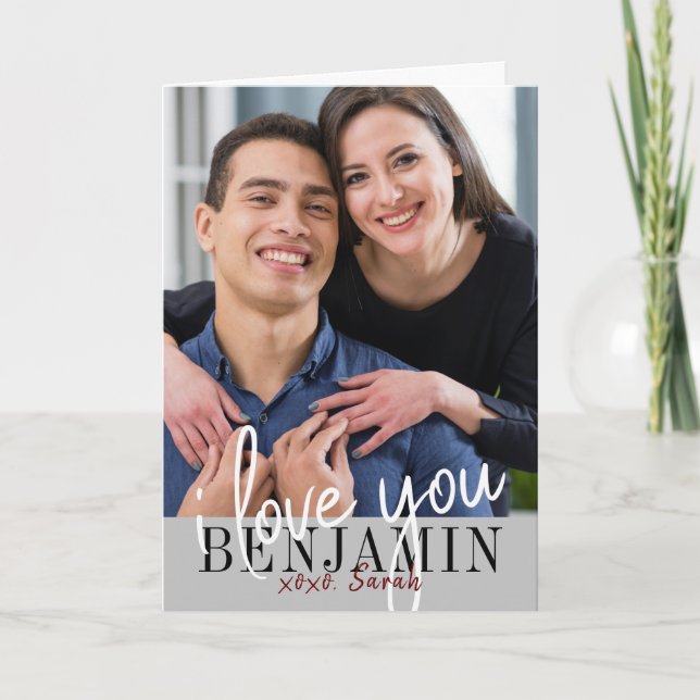 I Kärlek You Valentine Day Photo Kort (Framsida)