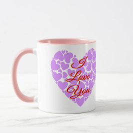 I Kärlek You Valentine Hearts Mugg