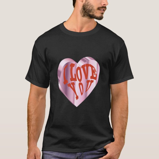 I Kärlek You Valentine T Shirt (Framsida)