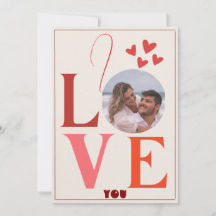 I Kärlek You Valentines day Gift Card Inbjudningar