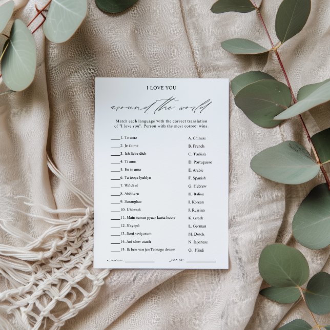 I Kärlek You Värld runt Möhippa Game Inbjudningar (Skapare uppladdad)