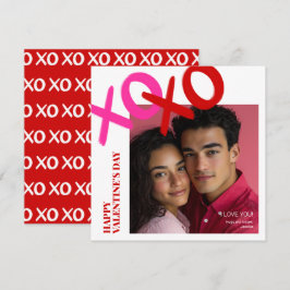 I Kärlek You XOXO Photo Modern Alla hjärtans dag Julkort