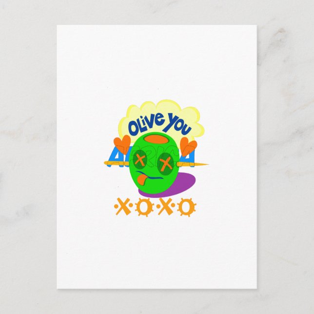 I Kärlek You XOXO vackra fantastisk Graphic text A Vykort (Framsida)