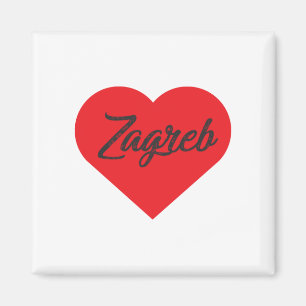 I Kärlek Zagreb - Kroatien Magnet