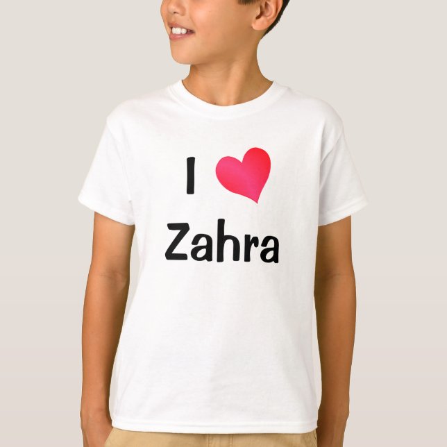 I Kärlek Zahra T Shirt (Framsida)