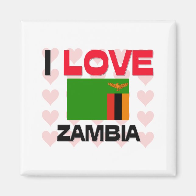 I Kärlek Zambia Magnet (Framsidan)