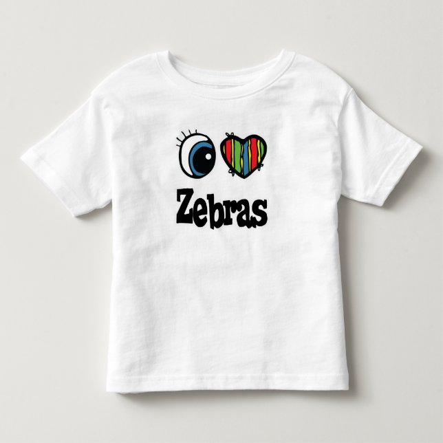 I Kärlek-Zebröder (hjärta) T Shirt (Framsida)