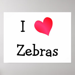I KÄRLEK ZEBROR POSTER
