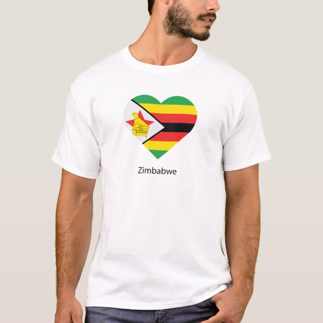 I Kärlek Zimbabwe T Shirt (Framsida)