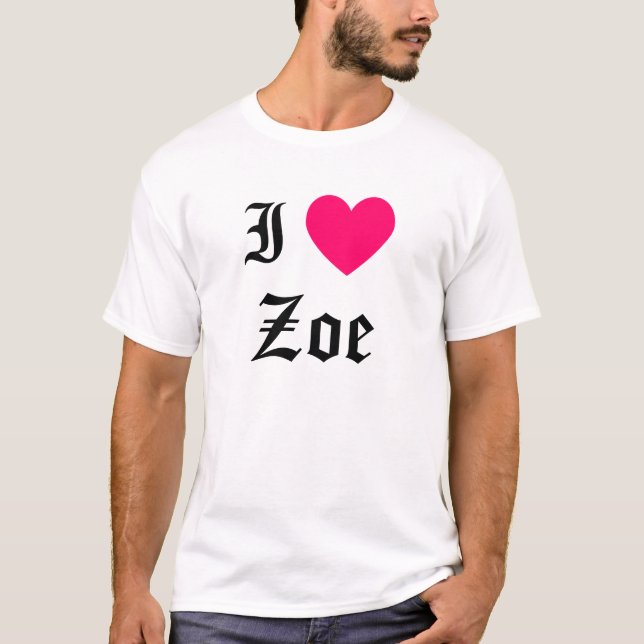 I Kärlek Zoe Tee Shirt (Framsida)