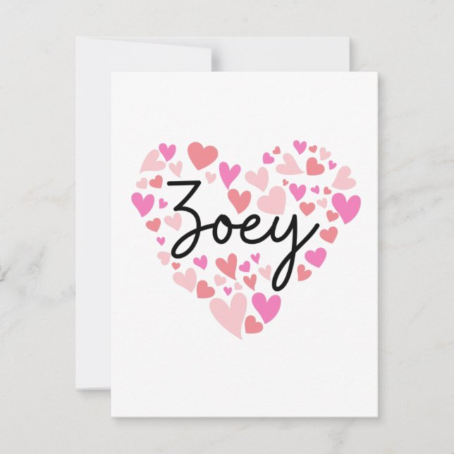 I kärlek Zoey Tack Kort (Framsida)
