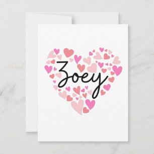 I kärlek Zoey Tack Kort