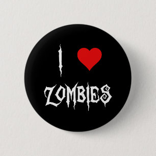 I Kärlek Zombies Button Knapp