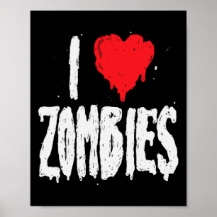 I Kärlek Zombies - Halloween Helgdag Zombie Älskar Poster