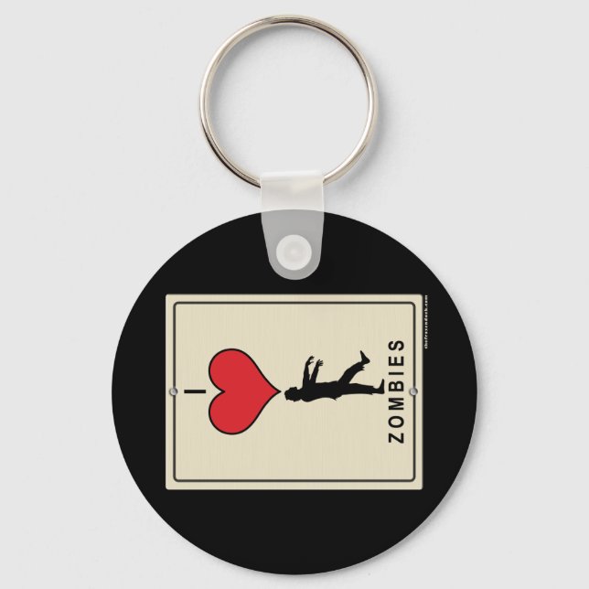 I Kärlek Zombies Nyckelring (Framsida)