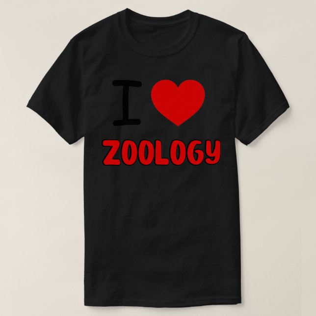 I Kärlek Zoologidesign för Zoologpresenter T Shirt (Design framsida)