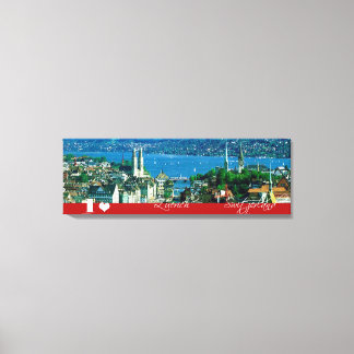 I Kärlek Zuerich Schweiz - Wrapped Canvas