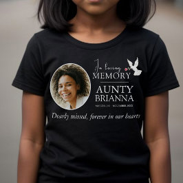 I kärleksfull minnesduva med röd ros foto-moster b t shirt