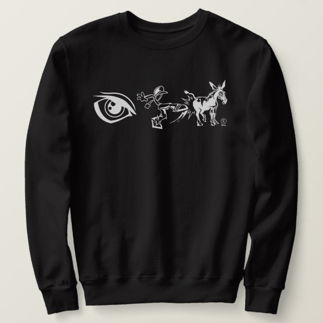 I KICK A** T-Shirt Lång Ärmad Tröja (Design framsida)