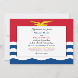 I-Kiribati Flagga, Flagga Kiribati Bröllop Inbjudningar