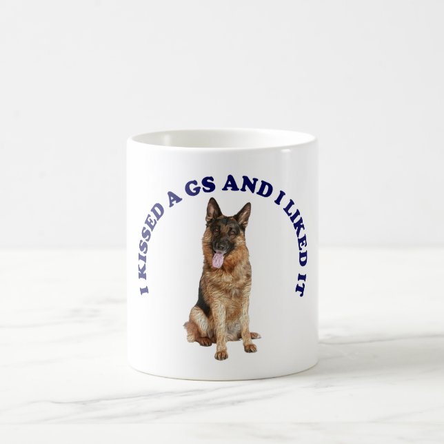 I Kissed en tysk shepherd Kaffemugg (Center)