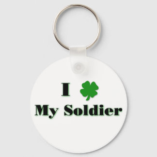 I (klöver) Min soldat Keychain Nyckelring