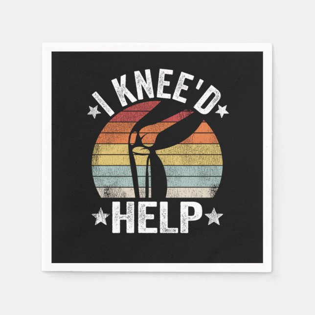 I Kneed Help Knee Surgery Joint Replacement Funny Pappersservett (Framsidan)